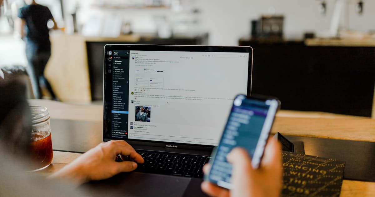 Slack workspace with time tracking bot commands and project timer notifications