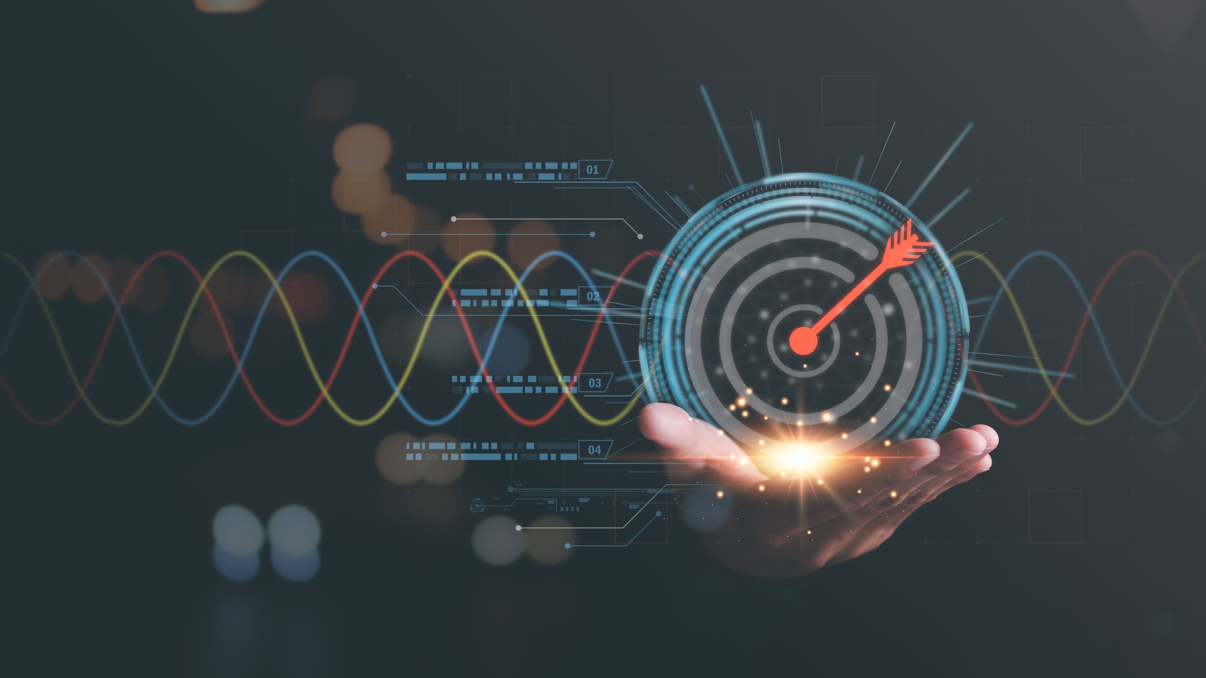 Team working with analytics and productivity charts